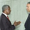 Kofi Annan with Colin Powell in Washington D.C. (2001)