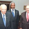 Kofi Annan with Glafcos Clerides and Rauf Denktash (15/05/02)
