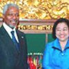 Kofi Annan with President Megawati Soekarnoputri