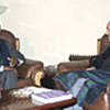 Kofi Annan with Hamid Karzai during visit to Kabul in January