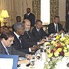 Kofi Annan pendant la réunion du "Quatuor" diplomatique