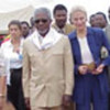 Annan and wife Nane visit Angolan camp