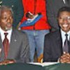 Annan with Prime Minister Mosisili of Lesotho