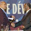 Summit Secretary-General Nitin Desai and South African President Thabo Mbeki