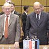 Dr. Hans Blix (left) and Dr. Mohamed ElBaradei