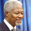 Kofi Annan at press briefing