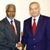 Kofi Annan with President Islam Karimov