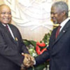 Kofi Annan earlier with H.E. Mr. Jacob Zuma