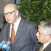 Hans Blix and Security Council President Alfonso Valdivieso