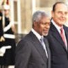 Kofi Annan and French President Jacques Chirac