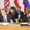 Kofi Annan (right) at G8 meeting