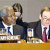 Kofi Annan et le Président du CCT, Jeremy Greenstock