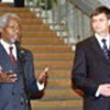 Kofi Annan et le Premier Ministre néerlandais,  Jan Peter Balkenende