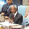 Annan addressing Security Council