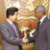 Kofi Annan et le Président de la Corée du Sud, Roh Moon-Hyun