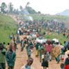 Residents flee the fighting in Bunia, DR of Congo