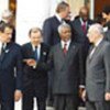 Kofi Annan with G-8 leaders at meeting in Evian-les-Bains