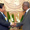 Kofi Annan with Mr. U Khin Maung Win of Myanmar