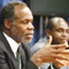 Danny Glover and Kingsley Moghalu brief journalists