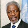 Kofi Annan pendant la conférence de presse