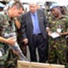 SRSG Klein inspects weapons seized at airport