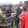 UNMIL Force Commander Gen. Opande with militia leader