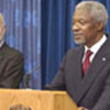 Conférence de presse de Kofi Annan sur la question de Chypre
