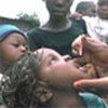 Children being immunized against polio