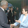 Kofi Annan with Foreign Minister Kawaguchi