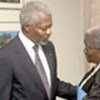 Kofi Annan avec Elaine Collett (archives)