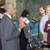 Kofi Annan lors de la conférence de presse