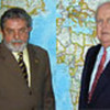 James Morris with President Luiz Inácio Lula da Silva