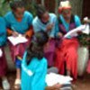 School girls taking part in the survey