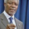 Kofi Annan briefs press