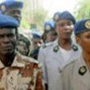 Chadian gendarmes at a ceremony