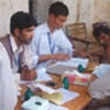 Registration station in Jalozai Camp in Pakistan