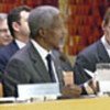 Kofi Annan and Jan Egeland at launch of appeal