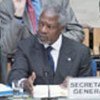 Kofi Annan devant le Conseil de sécurité, au Kenya