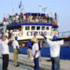 Liberian refugees leave Tema port on board MV Cerano