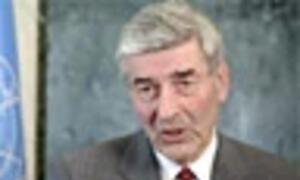 Lubbers speaking to reporters (file photo)