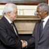 Annan with Palestinian Authority President Abbas