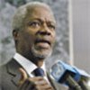 Kofi Annan briefs reporters