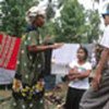 UNHCR staff with tsunami victims in Banda Aceh