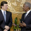 Kofi Annan (r) with EC chief Barroso