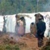 Temporary shelters built by Rwandan asylum seekers