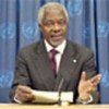 Annan briefs press on progress report