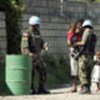 UN peacekeepers at checkpoint in Cite Soleil