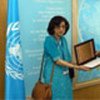 Indian Ambassador presents her countries ratification to the Director-General