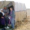 Iraqi family at camp in Jordan
