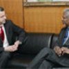 Kofi Annan meets with Serge Brammertz (l)